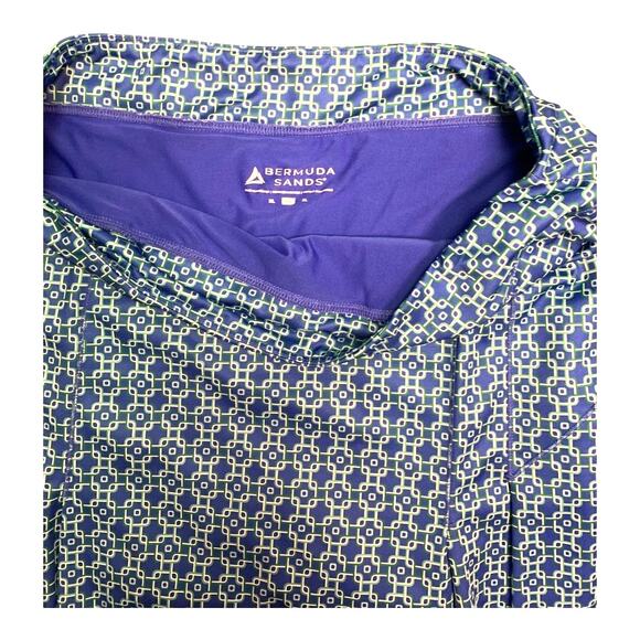 Bermuda Sands Golf Skort Pleated Pull on style Geo Print sz XL Excellent - Picture 5 of 5
